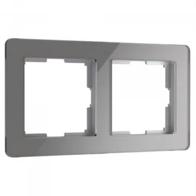 Рамка на 2 поста Acrylic графит W0022704 Werkel a059321 фото 1