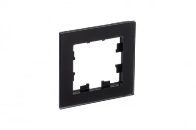 ATLASDESIGN NATURE 1-постовая РАМКА, МАТОВОЕ СТЕКЛО ЧЕРНЫЙ Systeme Electric ATN331001 фото 1
