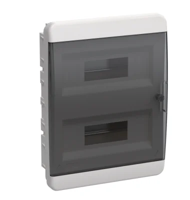 TEKFOR Корпус пластиковый ЩРВ-П-24 IP41 черная прозрачная дверь IEK TF5-KP12-V-24-41-K01-K03 фото 1