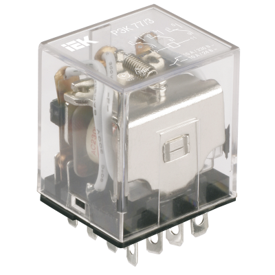 Реле РЭК78/4(MY4) с индикацией 3А 12В AC IEK RRP20-4-03-012A-LED фото 1