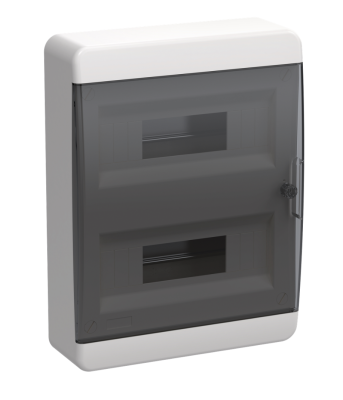 TEKFOR Корпус пластиковый ЩРН-П-24 IP41 черная прозрачная дверь IEK TF5-KP12-N-24-41-K01-K03 фото 1