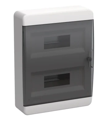 TEKFOR Корпус пластиковый ЩРН-П-24 IP41 черная прозрачная дверь IEK TF5-KP12-N-24-41-K01-K03 фото 1