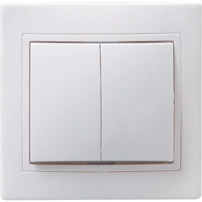 KVARTA Выключ. 2-кл. 10А ВС10-2-0-КБ бел. IEK EVK20-K01-10-DM фото 1