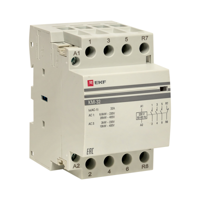 Контактор модульный КМ 32А 3NО+NC (3 мод.) PROxima EKF km-3-32-31 фото 1