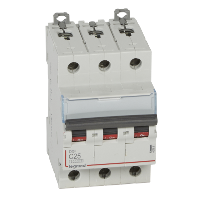 Автоматический выключатель DX³ 6000 кА - тип характеристики C - 3П - 400 В~ - 25 А - 3 модуля L Legr фото 1