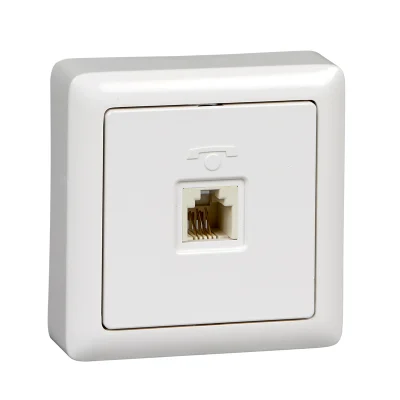 ХИТ О/У РОЗЕТКА телефонная RJ11, БЕЛЫЙ. Россия Systeme Electric RT-4A3-B фото 1