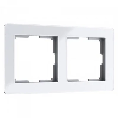 Рамка на 2 поста Acrylic белый W0022701 Werkel a059314 фото 1