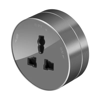 Розетка универс. круглая 13А/250В MultiTrack Графит Systeme Electric MTK13002G фото 1