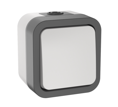 TORS Переключатель одноклавишный 10А IP55 TS201 серо-белый IEK TS-V10-0-10-55-K41 фото 1