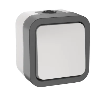 TORS Переключатель одноклавишный 10А IP55 TS201 серо-белый IEK TS-V10-0-10-55-K41 фото 1