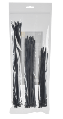 Набор хомутов 3,6х200; 3,6х250; 3,6х300 чер. (75шт/упак) IEK UNH35-N04-075 фото 1