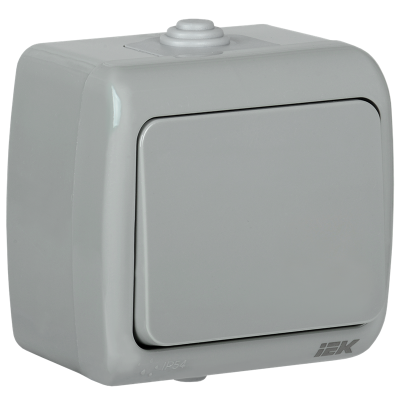 AQUATIC Выключатель 1-клавишный для открытой установки 10А IP54 ВС-20-1-0-А IEK EVA10-K03-10-54 фото 1