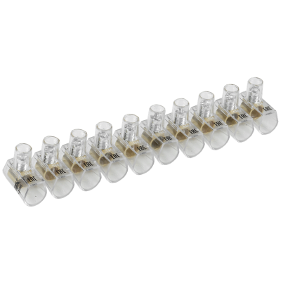 Зажим винтовой концевой изолированный КЗВИ 6,0мм2 (10x1) IEK UZVK-06-10 фото 1