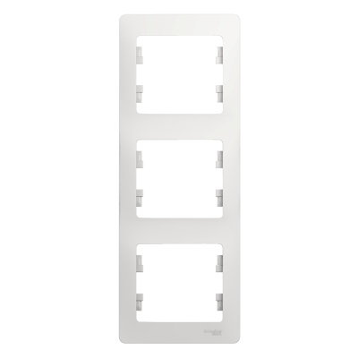 GLOSSA 3-постовая РАМКА, вертикальная, БЕЛЫЙ Systeme Electric GSL000107 фото 1