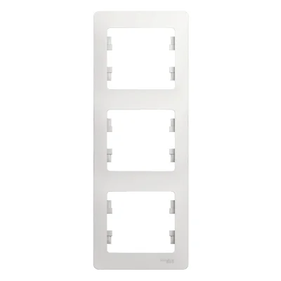 GLOSSA 3-постовая РАМКА, вертикальная, БЕЛЫЙ Systeme Electric GSL000107 фото 1