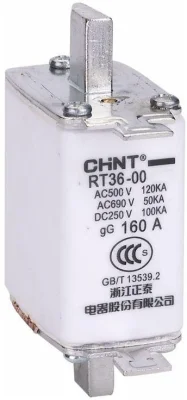 Плавкая вставка предохранителя RT36-00-160, габарит 00, 100А CHINT 521349 фото 1