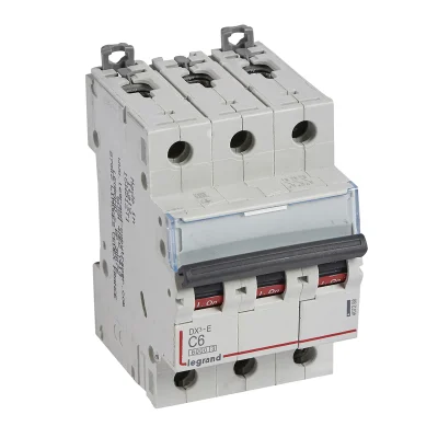 Автоматический выключатель DX³-E 6000 - 6 кА - тип характеристики C - 3П - 230/400 В~ - 6 А - 3 моду фото 1
