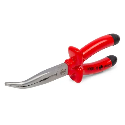 Длинногубцы изогнутые диэлектрические 200 мм серия ЭКСПЕРТ КВТ 87101 фото 1