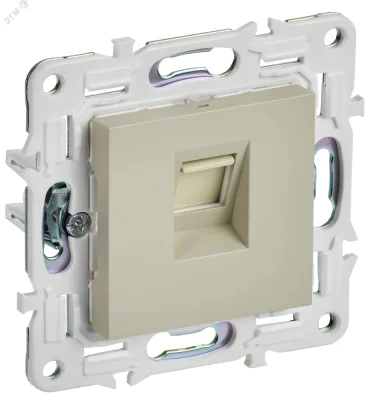 SKANDY Розетка компьютерная RJ45 кат.6 SK-K02B бежевый IEK SK-K10-2-K10 фото 1