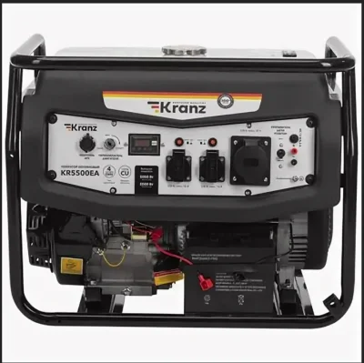 Генератор бензиновый KR5500EA, 5,5кВт, 230В,25л, коннектор автоматики, электростартер KRANZ KR Kranz фото 1