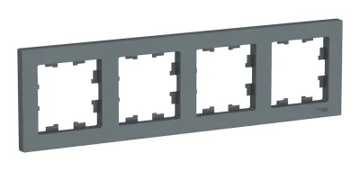 ATLASDESIGN 4-постовая РАМКА, универсальная, ГРИФЕЛЬ Systeme Electric ATN000704 фото 1