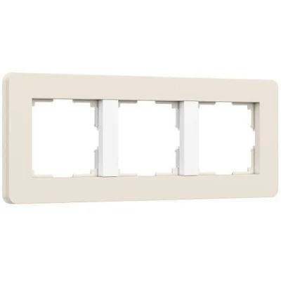 Рамка на 3 поста Split (айвори/белый, soft-touch) W0033066 Werkel a067256 фото 1