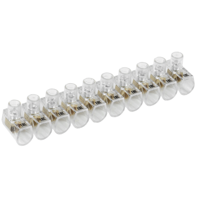 Зажим винтовой концевой изолированный КЗВИ 2,5мм2 (10x1) IEK UZVK-025-10 фото 1