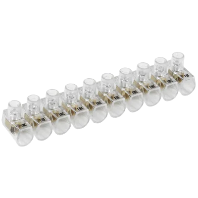 Зажим винтовой концевой изолированный КЗВИ 2,5мм2 (10x1) IEK UZVK-025-10 фото 1