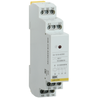 Реле промежут. OIR 3 конт. 16А 12В AC/DC IEK OIR-316-ACDC12V фото 1