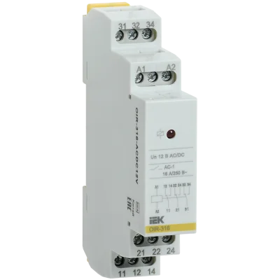 Реле промежут. OIR 3 конт. 16А 12В AC/DC IEK OIR-316-ACDC12V фото 1
