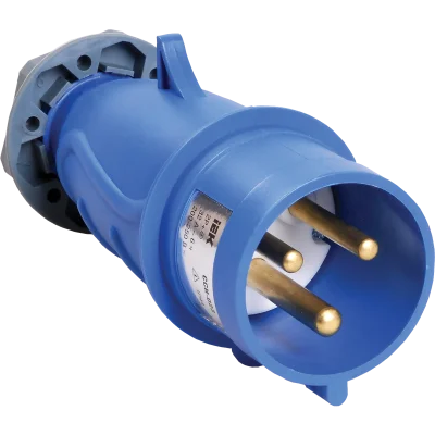 MAGNUM Вилка перенос. ССИ-023 32А-6ч 220В 2P+PE IP44 IEK PSN01-032-3 фото 1