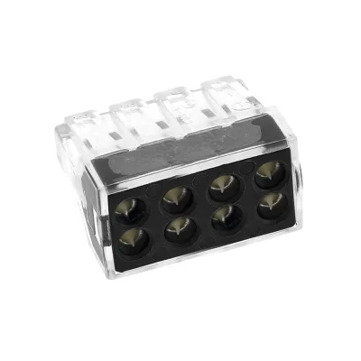 Строительно-монтажная клемма СМК 773-108 8 отверстий 1,0-2,5мм2 (4шт.) PROxima EKF plc-smk-108r фото 1