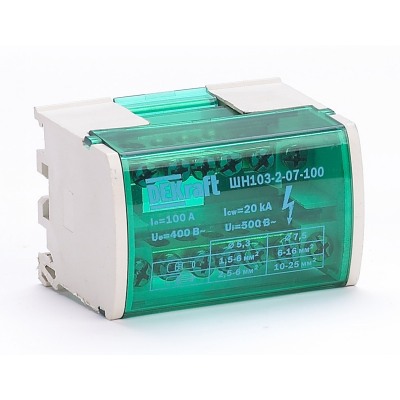 Кросс-модуль на DIN-рейку 2х7 групп, 100А ШН-103 DEKraft 32015DEK фото 1