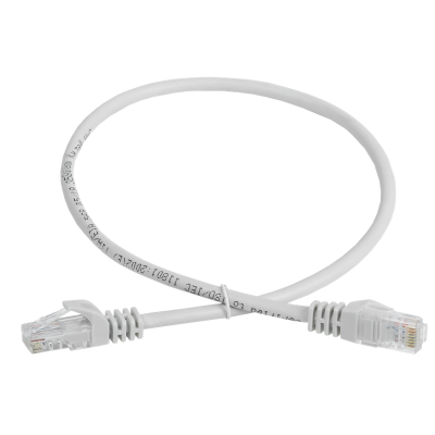 Шнур коммутационный кат. 5Е UTP 2м серый GENERICA PC01-C5EU-2M-G фото 1