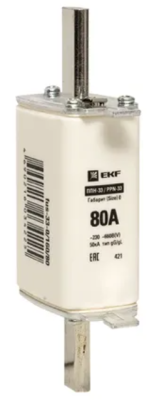 Плавкая вставка ППН-33 160/ 80А габарит 00 PROxima EKF fus-33/160/80 фото 1