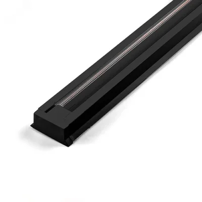 Шинопровод для трековых светильников, черный, 1м, в наборе токоввод, заглушка, крепление, CAB1003 Fe фото 1