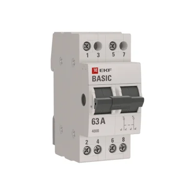 Трехпозиционный переключатель 2P 63А Basic EKF tps-2-63 фото 1