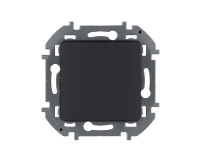 Выключатель без фиксации (кнопка) с Н.О. контактом - INSPIRIA - 6 A - 250 В~ - антрацит 6736 Legrand фото 1