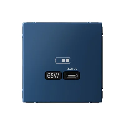 ARTGALLERY USB РОЗЕТКА тип-С 65Вт высокоскор.заряд. QC, PD, механизм, АКВАМАРИН GAL Systeme Electric фото 1