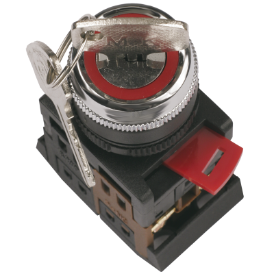 Переключатель АKS-22 черн. с ключ. 2 полож. I-O 1з+1р IEK BSW10-AKS-2-K02 фото 1