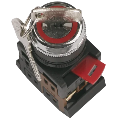 Переключатель АKS-22 черн. с ключ. 2 полож. I-O 1з+1р IEK BSW10-AKS-2-K02 фото 1