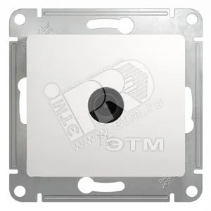 Розетка телевизионная проходная TV 1-м СП Glossa 4дБ механизм бел. SE Systeme Electric GSL000192 фото 1