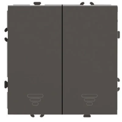 Выключатель 2-клавишный самовозвратный (механизм), . 250В, 10А, серия Эмили, RSW10-5113-09, а STEKKE фото 1