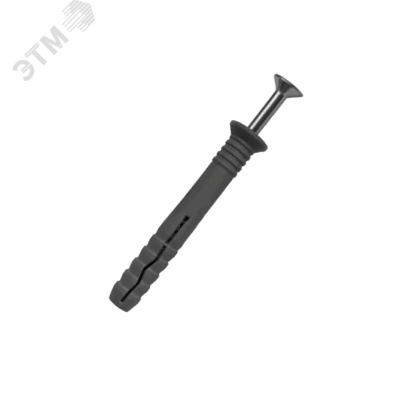 Дюбель-гвоздь черн SM-L 6х40 с усом ПОТАЙ (2200/200шт.) Tech-KREP ЦБ-00008053 фото 2