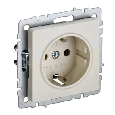 BRITE Роз. с з/к/ш 16А РС14-1-0-БрКр беж. IEK BR-R14-16-K10 фото 1