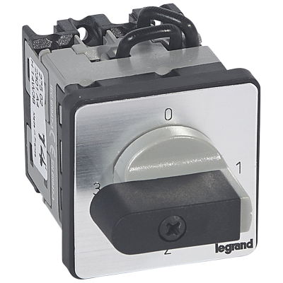 Трехпозиционный переключатель с положением ''0'' - PR 12 - 1П - 3 контакта - крепление на дверце Leg фото 1