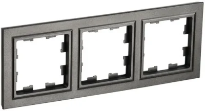 BRITE Рамка 3-местная РУ-3-БрТБ темная бронза IEK BR-M32-K45 фото 1