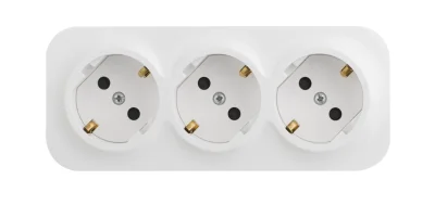 Розетка тройная Quteo с заземлением со шторками белая Legrand 782238 фото 1