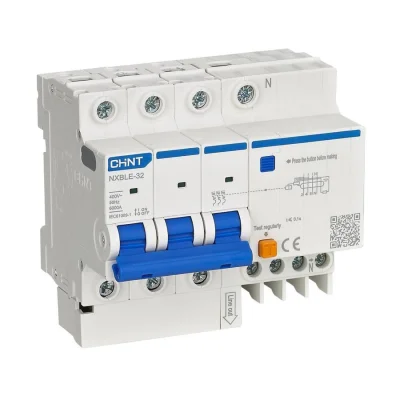 Диф. автомат NXBLE-32 3P+N C25 30мА тип AC 6кА (R) CHINT 819514 фото 1
