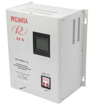 Стабилизатор напряжения серии LUX РЕСАНТА АСН-8000Н/1-Ц Ресанта 63/6/17 фото 1
